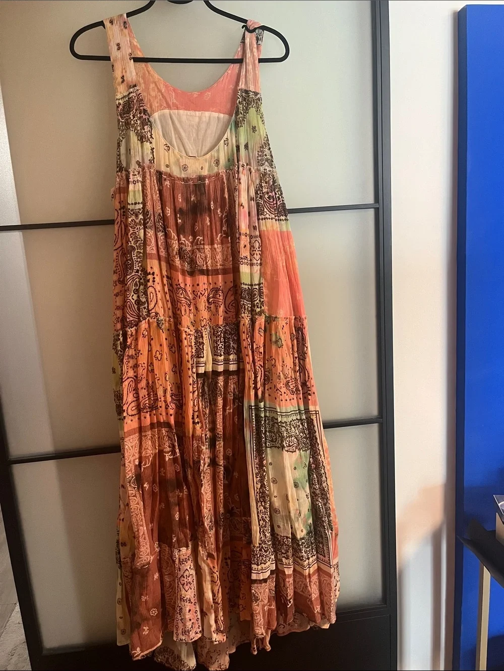 🔥🔥 Free People Bohemian Peach Patchwork Maxi Dress - Picture 3 of 4
